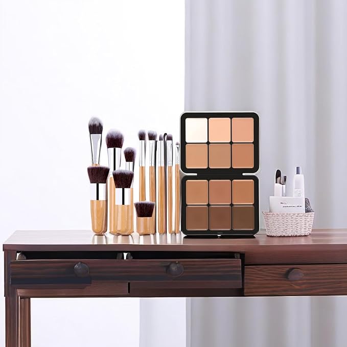 Makeup Cream Contour Palette with Makeup Brush, 12
