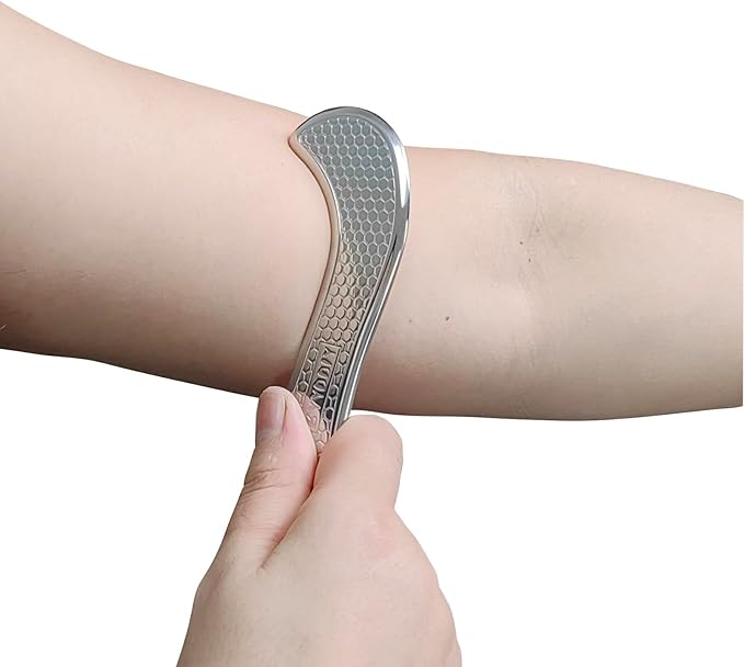 BYYDDIY Anti-Skid Stainless Steel Gua Sha Muscle Scraper Tool,Scar Tissue Tool,Physical Therapy Tools,Muscle Scraping Tool,Guasha Massage Scraper,IASTM Tools,Soft Tissue Massage Tool (S2)