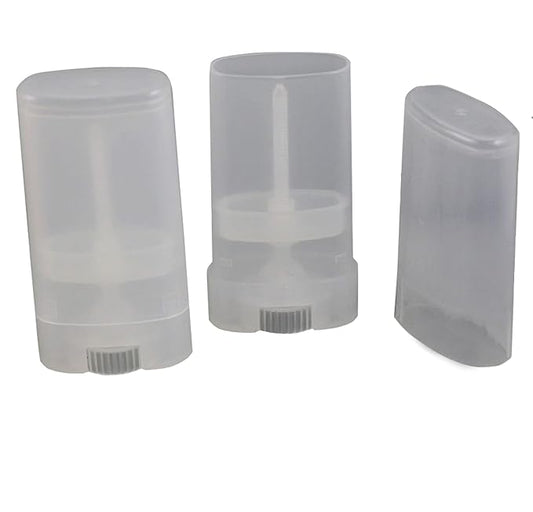 15ml Empty Oval Lip Balm Tubes Clear/White