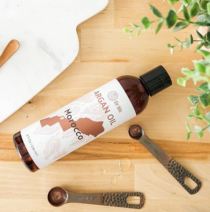 Argan Oil - By EIR Argan Oil of Morocco - Argan Oils for Hair, Face, Body and Skin - Moroccan Hair Oil Hair Growth (8oz)