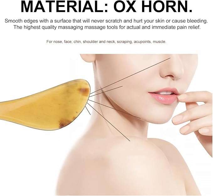 Beaupretty Facial Scraping Massage Tool Use for Spa Eyes Back Legs Arms Neck