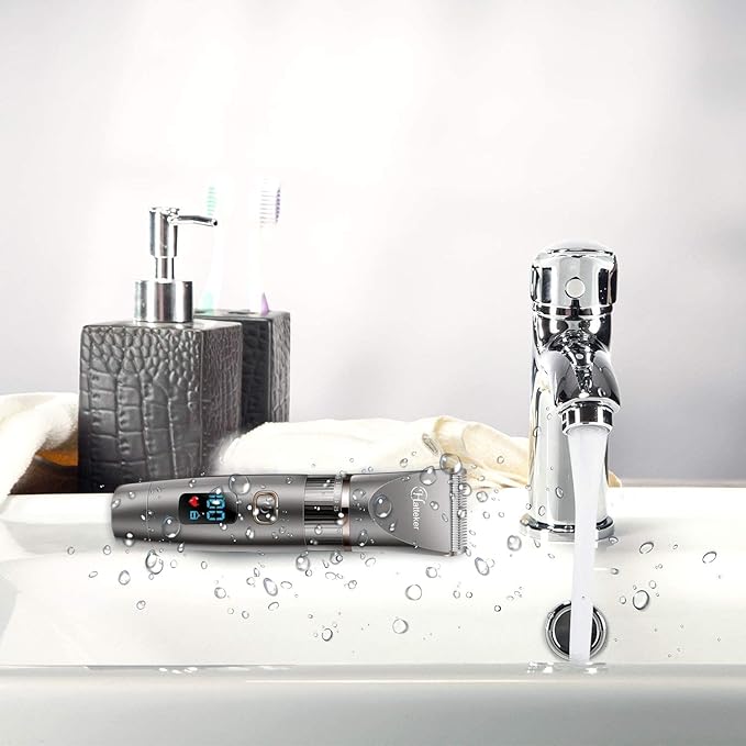 Hatteker Beard Trimmer for Men Professional Hair Clipper Hair Trimmer Shaver Haircut Detail Cutting Kit for Men Cordless Waterproof