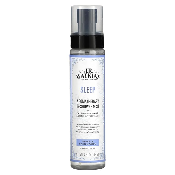 J.R. Watkins Sleep Aromatherapy in-Shower Mist, Natural Monoi & Sandalwood, 4 oz