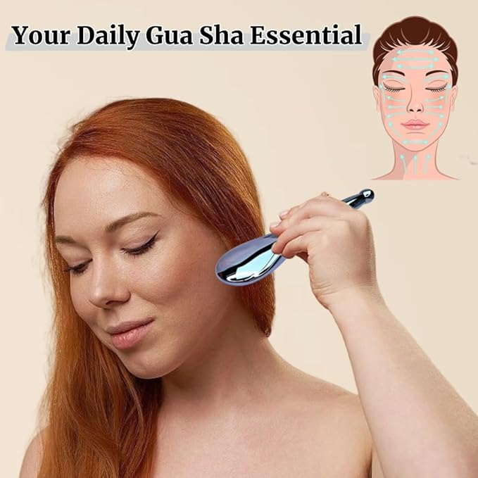 Terahertz Gua Sha Scraping Tools, Terahertz Stone Gua Sha Facial Tools, Energy Stone Point Massaging Gua Sha Tool for Back Legs Arms Neck Shoulder