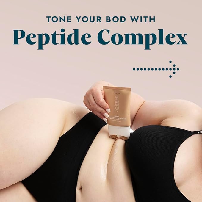 VOESH Roller Creme, Vegan Beauty, Body Cream, Lymphatic Massage, Toning Cream, Skin Hydrating, Body Lotion (Tone'd)