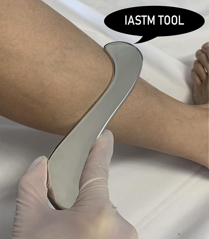 Stainless Steel Gua Sha Scraping Massage Tool Set - 6pcs IASTM Tool Set for Back, Neck, Arm, Leg, Shoulder & Whole Body Acupoints