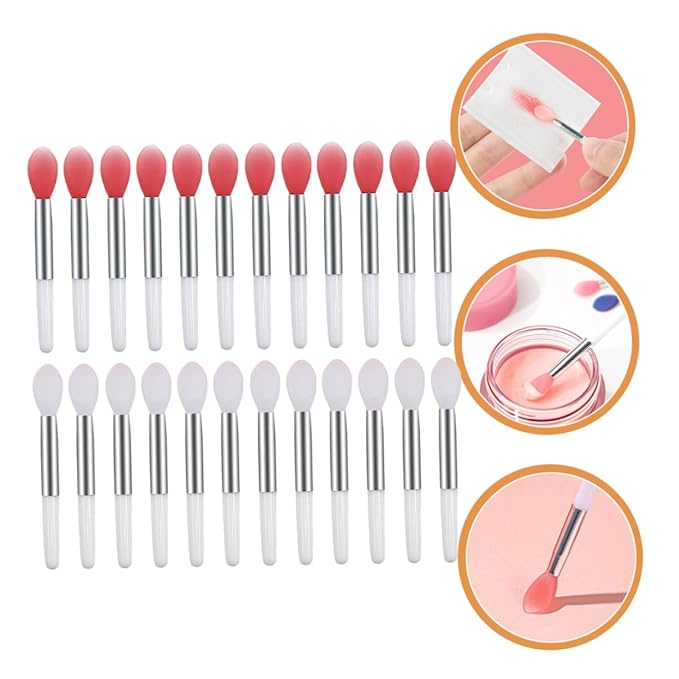 24pcs Lip Mask Lip Brush Silicone Applicator Makeup Brush for Women Tool