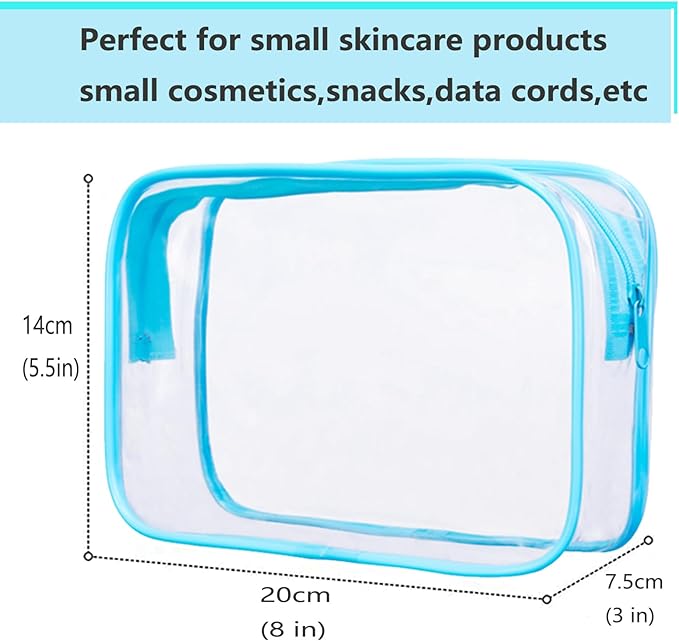 10pcs clear makeup bags bulk,tsa