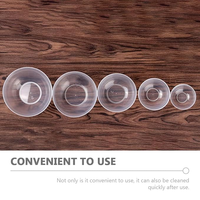 30pcs Pvc Facial Mask Mixing Bowls Semi-transparent Prep and Stirring Bowls for Beauty Masks Convenient and Easy to Clean Beauty Tool