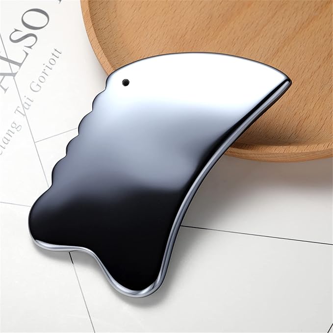 HOTACE Terahertz Guasha Scraper Facial Massager Gouache Scraper Face Massage Slimming Tool Skincare Beauty Gua Sha Board Energy Ston