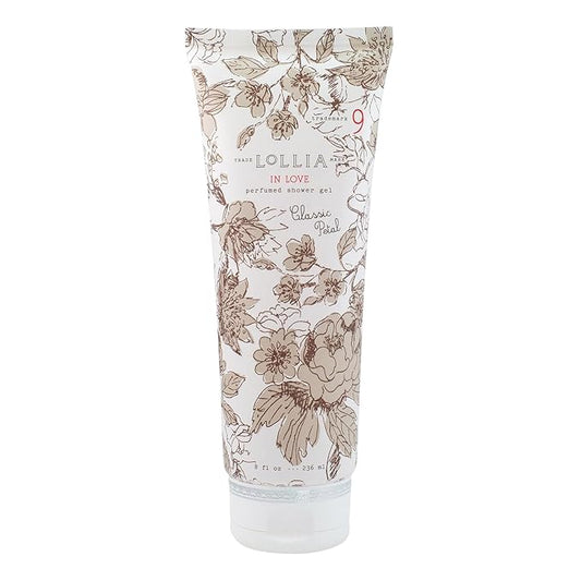 LOLLIA Shower Gel, 8 fl. oz. – In Love - Scented Shower Gel Body Wash, Shea Butter Body Wash, Bath Wash for Women, Beautiful Shower Gel, Moisturizing Body Wash