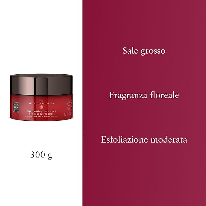 RITUALS The Ritual of Ayurveda Body Scrub - Exfoliating Scrub with Punjabi Pink Salt & Sweet Almond - 10.5 Oz