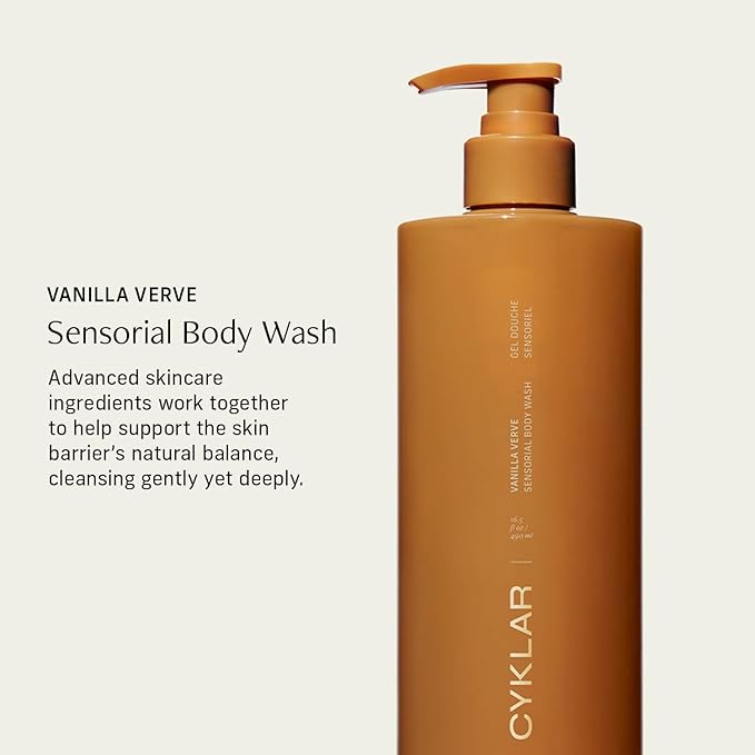 Sensorial Body Wash. Vanilla Verve Hydrating Cleanser with Moisture Locking Multi-Oil Complex, Sodium PCA and Glycerin. Nourishing Shower Gel for Women and Men, 16.5 Fl Oz Luxury Bodywash