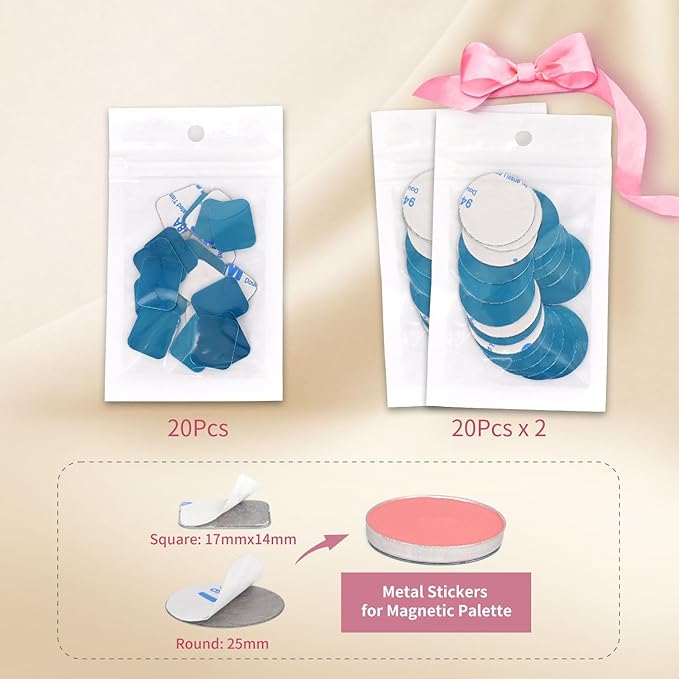 Magnetic Makeup Palette with Clear Top, 3Pack Empty