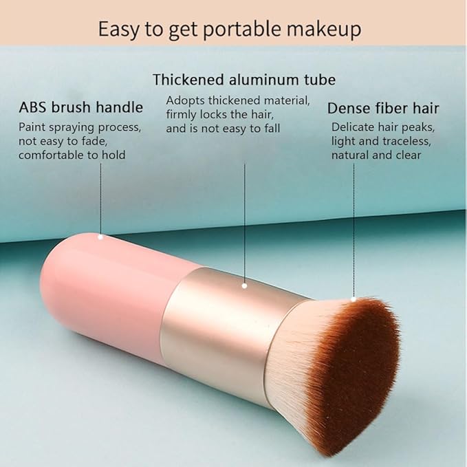 Makeup Foundation Brush with Powder Puff and Sponges, 15pcs Makeup Tool Set, Easily Blends Makeup Set for Liquid, Cream, and Powder, Reusable & Washable (Large, 15, Count)