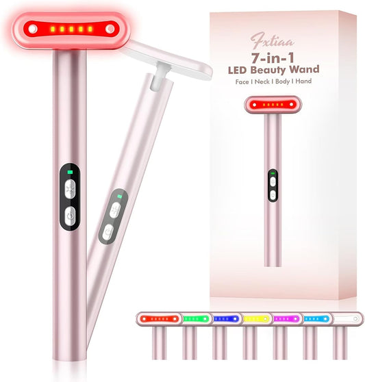 Red-Light-Therapy-for-Face, 7 in 1 LED Light Therapy Eye Equipment for Skin Care at Home Red Light Therapy Face Massager Skin Rejuvenation Light