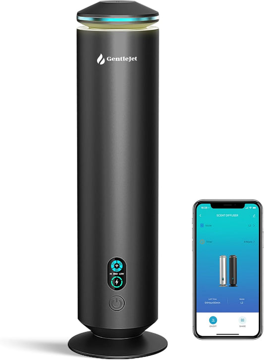 MajesticMist WiFi - Aluminum Waterless Essential Oil Diffuser with App Control, Scent Diffusers for Home, Room & Hotel, Quiet Aroma Diffuser 4oz, USB-C Powered with LED Display, 1000sq.ft