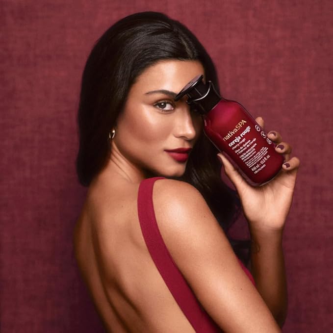 O Boticário Nativa SPA Cherry Rouge Velvety Body Lotion, Bold Oriental Amber Fragrance with Cherry Extract & Quinoa Oil, Collagen Boosting Hydration, 13.5 Ounce (400ml)