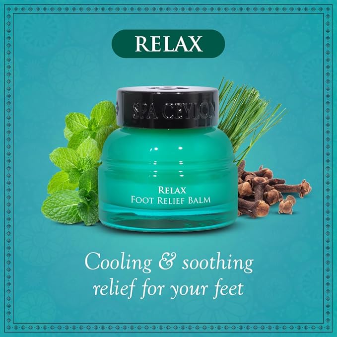 SPA CEYLON RELAX Foot Relief Balm | Instant Cooling & Soothing | relief for tired & fatigued feet | Hydrating | 100% Natural | Suitable for all skin types