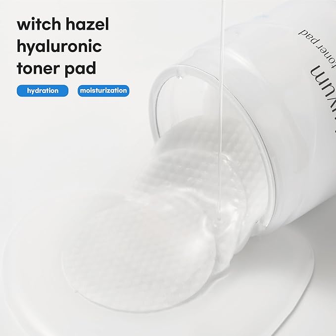 Witch Hazel Hyaluronic Toner Pad, Witch Hazel, Hyaluronic Acid, pH 5.5, 60 Pads