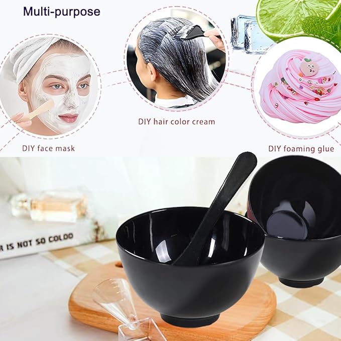 10 Pack Plastic Facial Mask Mixing Bowl, Mud Mask Mixing Bowl DIY Skin Care Mixing Tool Kit with Spatula - Cosmetic Beauty Tool for Home Salon