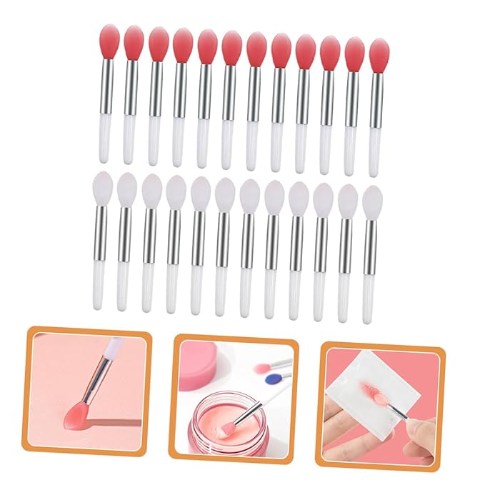 24pcs Lip Mask Lip Brush Silicone Applicator Makeup Brush for Women Tool