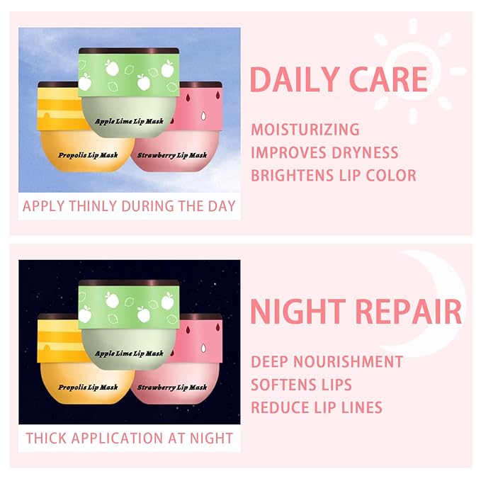 3 Pcs Bee Lip Balm Honey Lime)