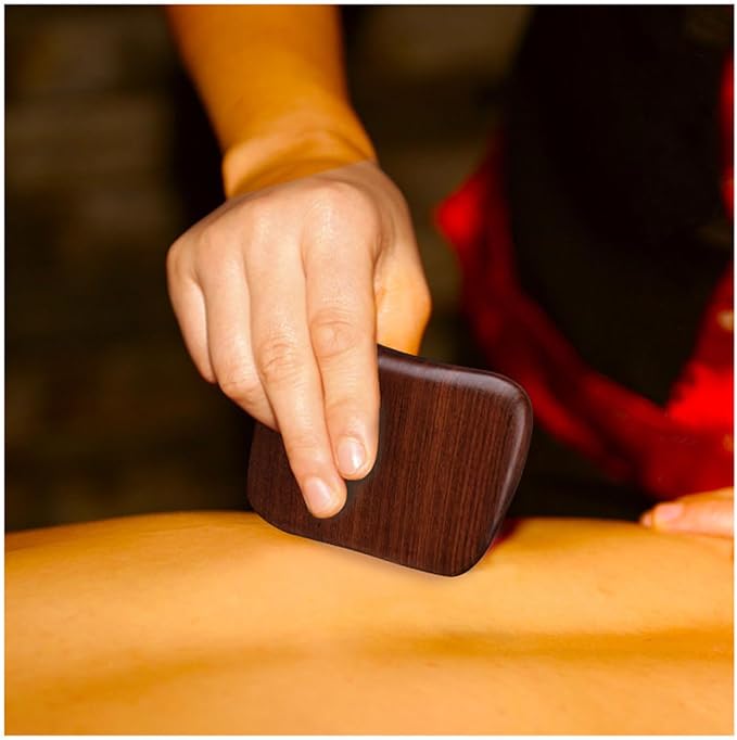 Wooden Gua Sha Massager Tool,Wooden Gua Sha Scraping Massage Tool,Sandalwood Gua Sha Board Acupuncture Point Massager,1 Pieces.