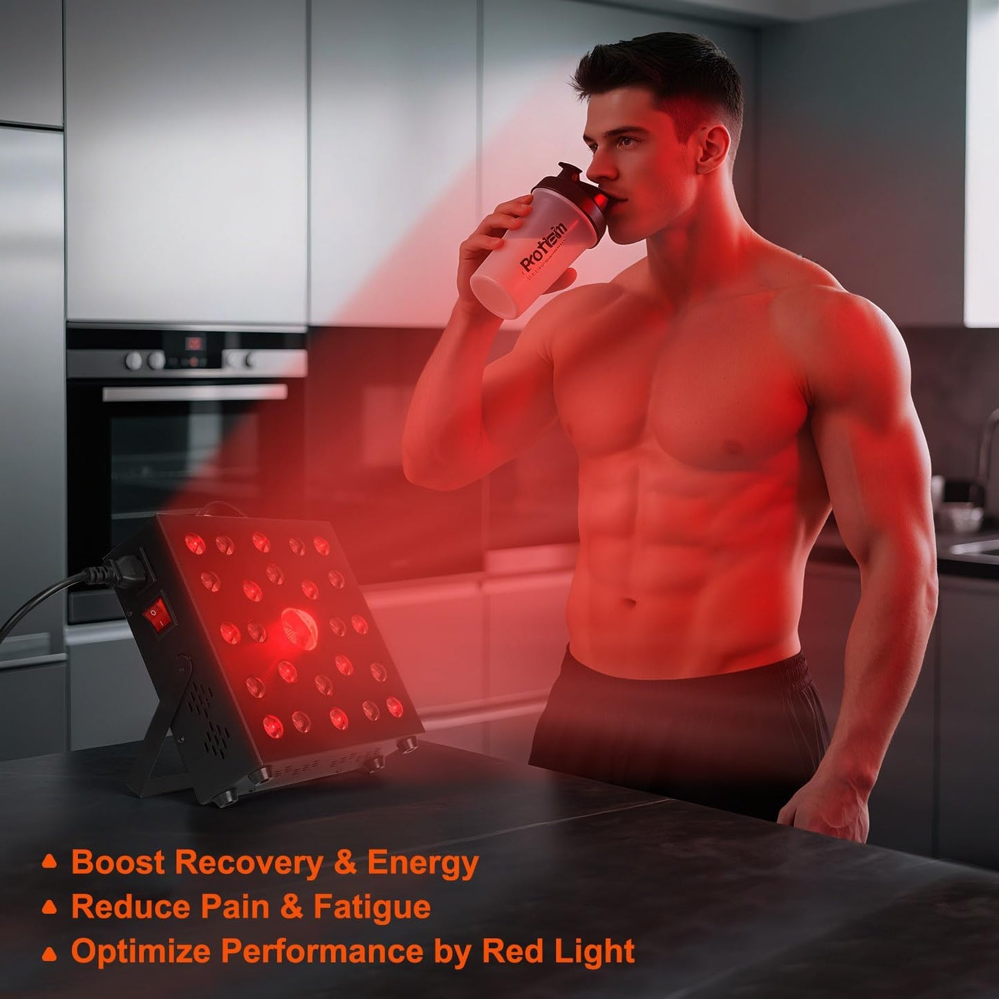 Red Light Therapy Panel, Infrared Red Light Therapy for Body, Clinical 228W COB Bead, 630nm 660nm 850nm Red Light Panel for Skin Rejuvenation, Pain Relief, Improve Sleep, Postpartum& Muscle Recovery