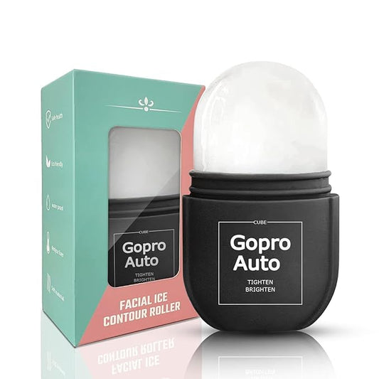 Cube Ice Roller for Face, Ice Facial Roller for Eyes Neck Naturally Tone and Tighten Skin, De-puff Eye Bags, Add a Healthy Glow Cryotherapy Enhance Skin Elasticity (Black)