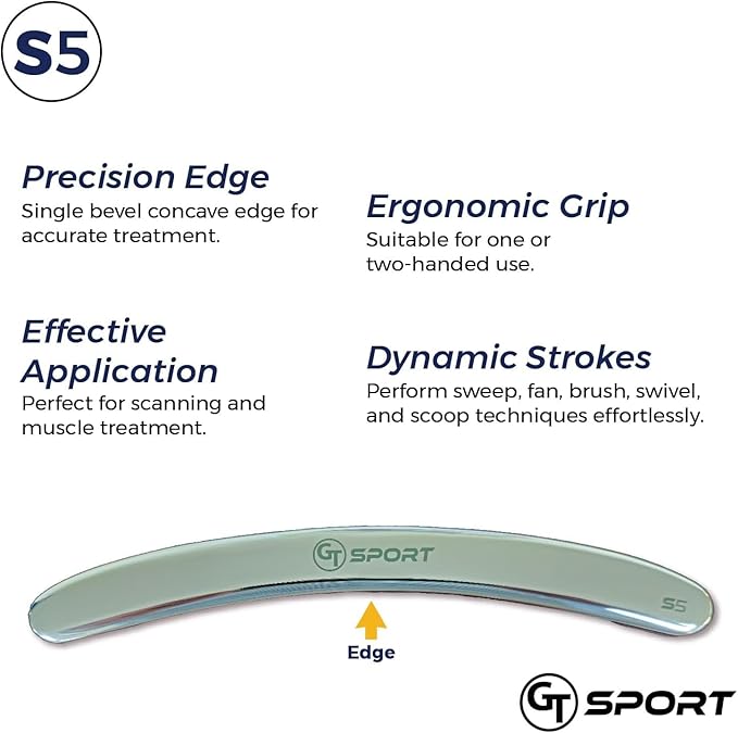 GT Sport Precision Muscle Scraper Tools Bundle - Includes S1, S4, S5 + 2 Hour Training. Myofascial Massage Treatment. Professional-Grade IASTM and Physical Therapy Gua Sha, Graston Like Massage Tool