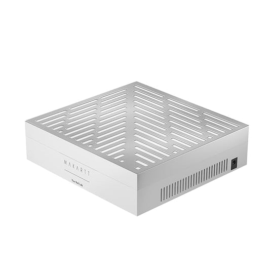 Makartt Rechargeable Nail Dust Collector - Machine Ultra Thin Nail Vacuum Dust Collector for Acrylic Nails Drills Portable SYMPHONEE Nail Dust Extractor with Reusable Filter White