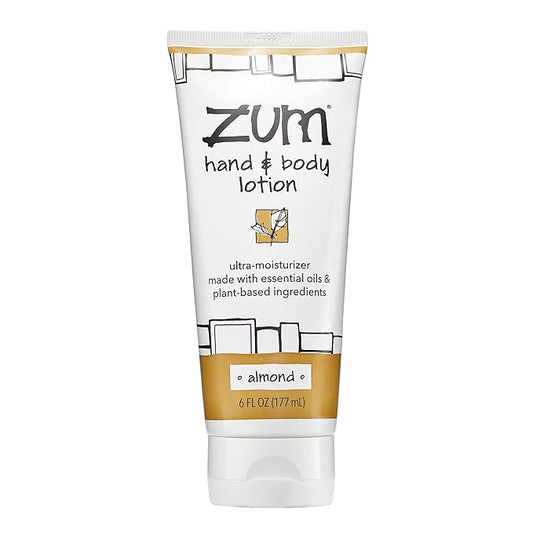 Zum Indigo Wild Hand & Body Lotion - Natural Hand Lotion for Dry Hands - Body Lotion for Women & Men - Body Moisturizers Include Shea Butter, Jojoba Oil & More - Almond Scent - 6 fl oz