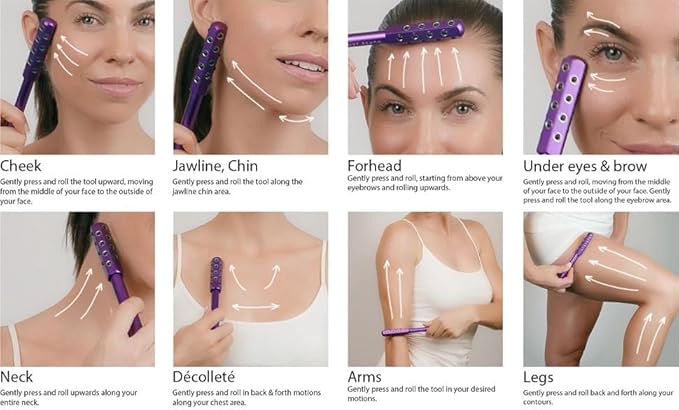 Nurse Jamie Uplift Facial Massaging Beauty Roller – Gift- Facial Massager with 24 Stones for Sculpting, Firming & Reducing Puffiness