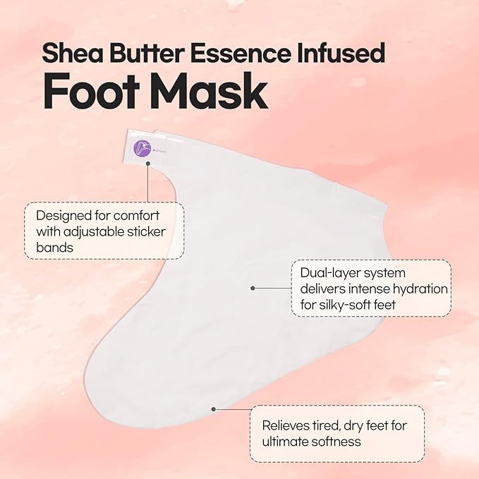 Epielle Moisturizing Hand & Foot Masks 12 Pairs, Soften Dry Hands & Cracked Heels with Sunflower Seed Oil & Avocado Oil, Korean Skin Care, Spa Self Care Gifts for Women, 6 Gloves & 6 Socks