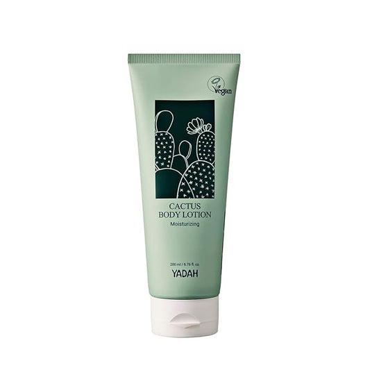 YADAH Cactus Body Lotion 6.76fl.oz. – 69.58% of Cactus instead of Water, Vegan Paraben Free Non Sticky Moisturizing Emulsion for Dry Sensitive Skin