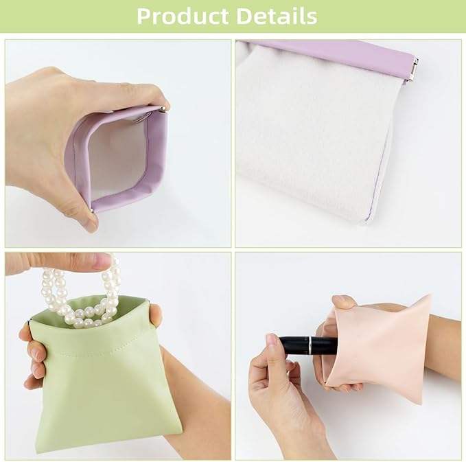 4 pcs cosmetic bag snap