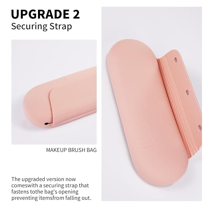Silicone makeup brush holder travel