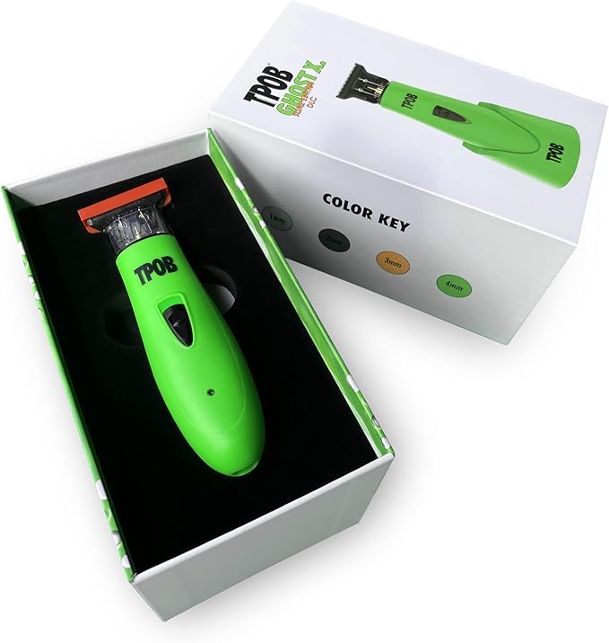 TPOB Ghost X Beard Trimmer Hair Clippers for Men, Professional Hair T-Blade Trimmer Cordless Rechargeable Edgers Clippers Electric Beard Shaver (Ghost X Slime)