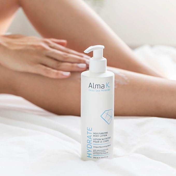 Alma K Moisturizing Body Lotion - Infused with Dead Sea Minerals - Vitamin E - Hydrating Body Lotion for Women - Body Lotion for Dry Skin - 8.4 oz