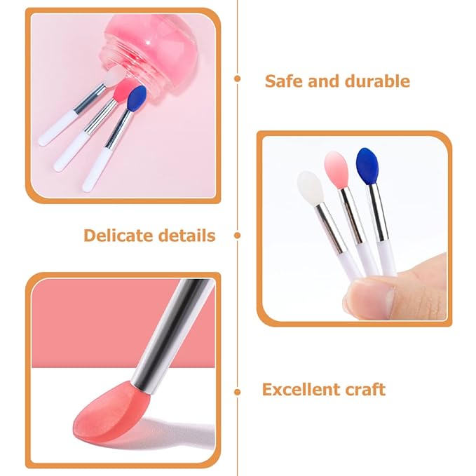 24pcs Silicone Lip Brush Lip Mask Applicator Makeup Brushes for Artists Beginners