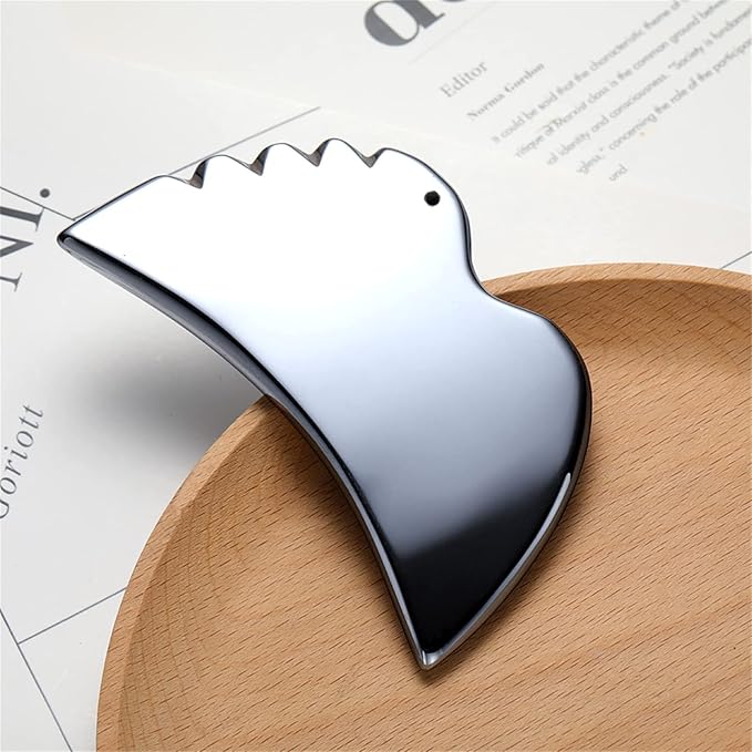 HOTACE Gua Sha Face Massage Beauty Tool Natural Terahertz Energy Stone Guasha Scraping Facial Massager for Spa Body Relaxing