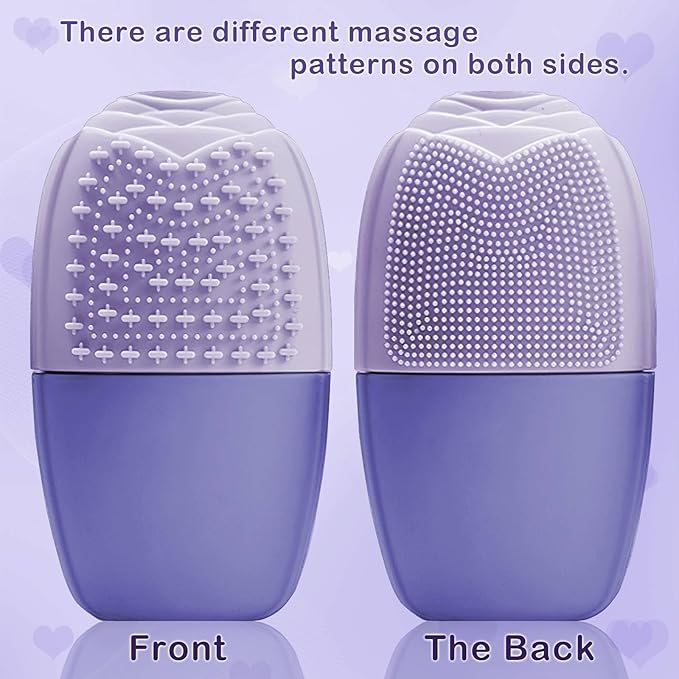KOGITI Ice Rollers & Mold - Face & Eye Puffiness Relief Massage, Ice Facial Cube (Brush-Purple)