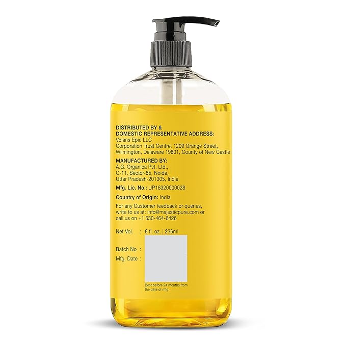 Majestic Pure Vitamin E Oil - 100% Pure & Natural, 20,000 IU | Premium Grade, Cold-Pressed and Tocopherol to Repair Dry, Damaged Skin | Moisturizing Skin, Hair and Scalp 8 Fl Oz