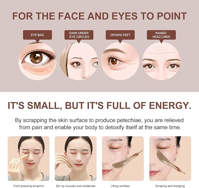 Beaupretty Facial Scraping Massage Tool Use for Spa Eyes Back Legs Arms Neck