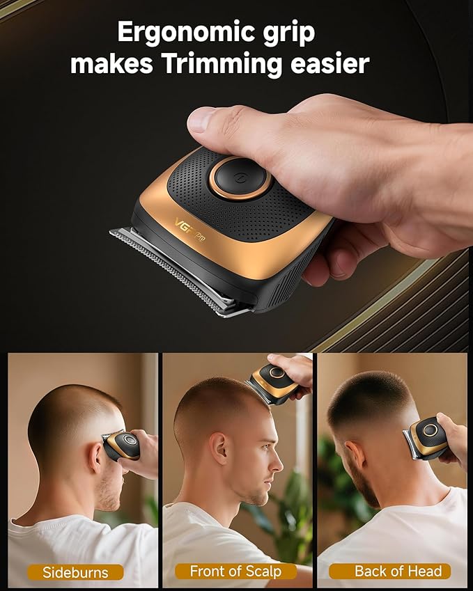 Shortcut Pro Self-Haircut Clippers Kit, Hair Clippers for Men Professional, Waterproof Cordless Hair Cutting Kit with Wide Curved Blade, Electric Razor Trimmer for Home Travel Use