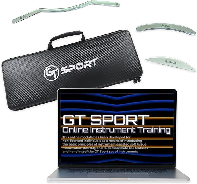 GT Sport Precision Muscle Scraper Tools Bundle - Includes S1, S4, S5 + 2 Hour Training. Myofascial Massage Treatment. Professional-Grade IASTM and Physical Therapy Gua Sha, Graston Like Massage Tool