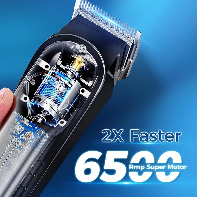 Professional Hair Clippers for Men&Women, Low Noise Hair Cutting Kit with 10 Color Combs, LED Display, Gifts for Men, 5H Cordless Clippers and Trimmers Set with Scissors,Cape