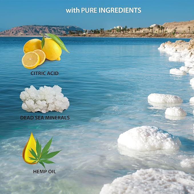 Dead Sea Collection Hemp Body Wash for Women and Men – Hemp Oil Infused with Dead Sea Minerals – Moisturizing Shower Gel for Dry & Sensitive Skin – 33.8 fl oz