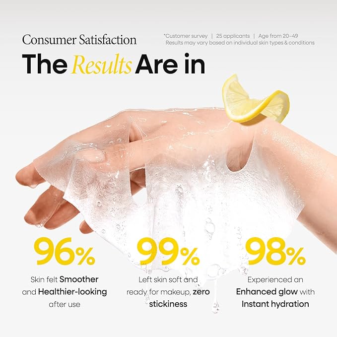 Nature Republic Vitapair C Glow Face Mask (30 vegan sheets) Niacinamide & Centella Asiatica Extract Bulk Facial spa Mask for Moisturizing & Hydrating Glow, korean beauty skin care for all skin types